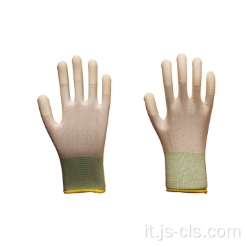 Serie PU Skin scuro guanti in nylon rivestiti PU
